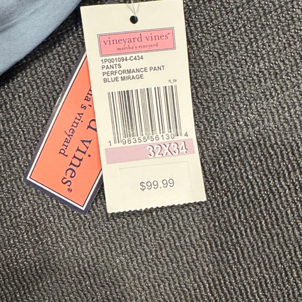 Vineyard Vines Performance Pants – Blue Mirage – 32x34 – NWT - Picture 2 of 7